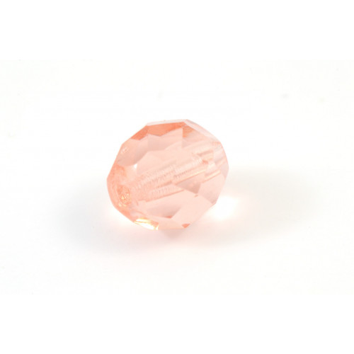Facette transparent rosaline 8mm